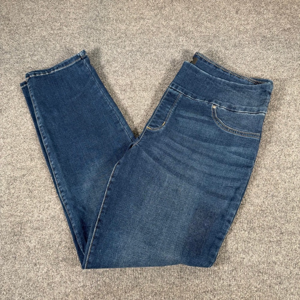 Lee Sculpting Slim Fit Slim Leg Mid Rise Pull On Jeans Blue 16 Medium #4516